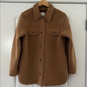 Joie Camel Teddy Jacket with Button Front Size: M